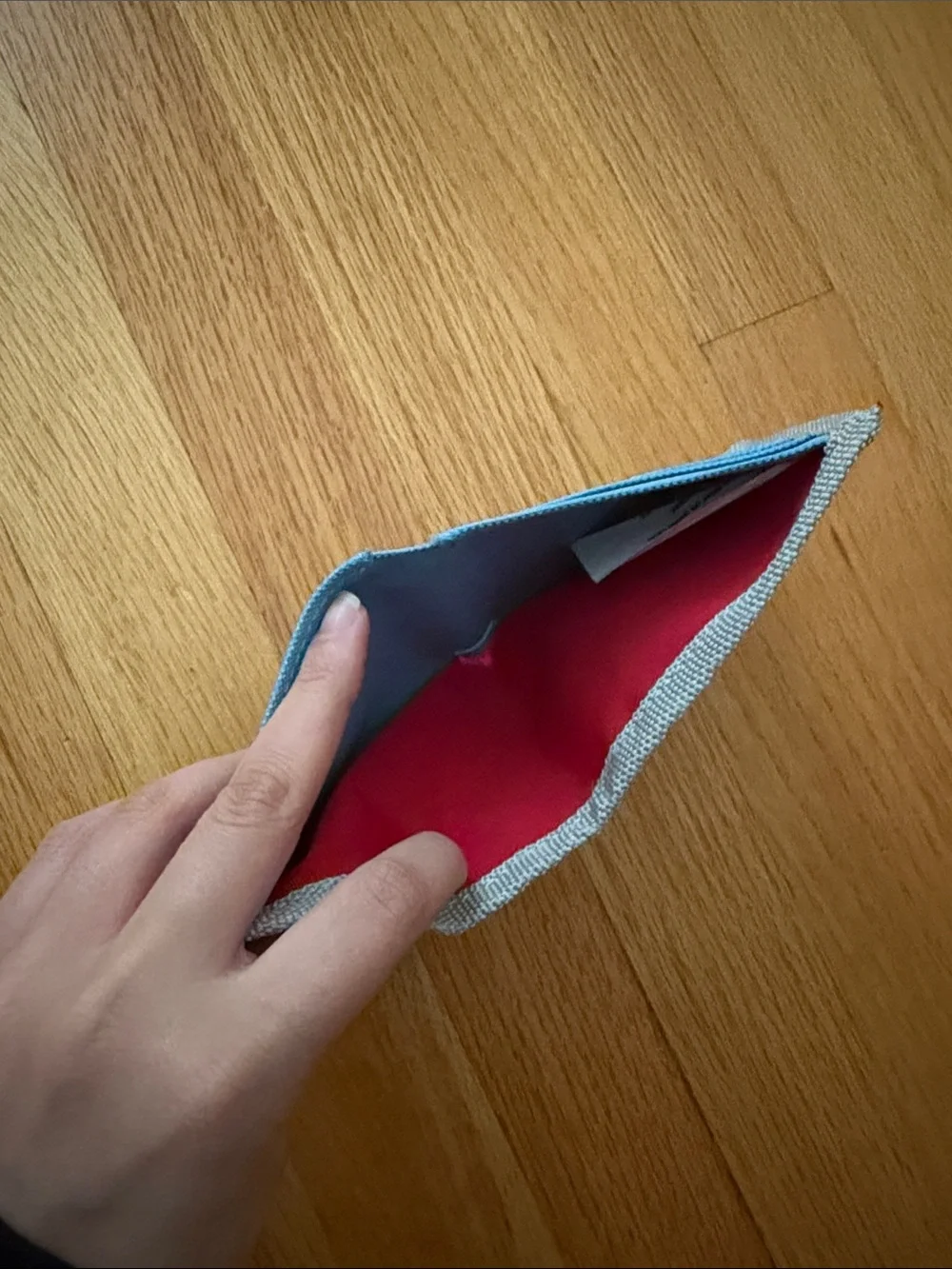 The Black Dog Red and Blue Canvas Wallet